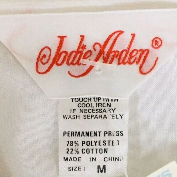 VTG Jodie Arden Hand Embroidered Butterflies Puff Sleeve Sleep Shirt Nightgown - Picture 7 of 8